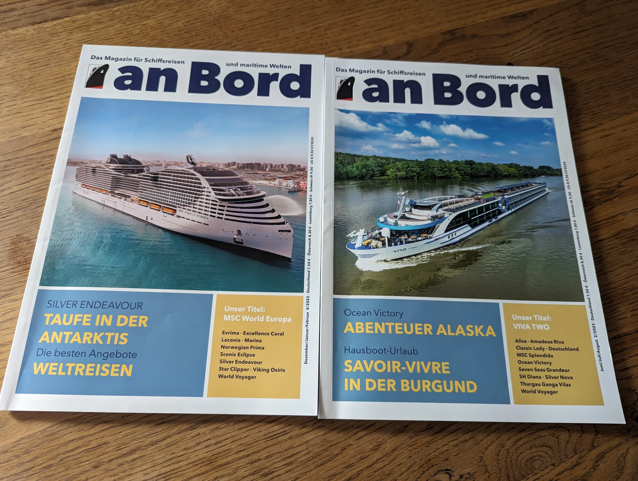 „An Bord: das Magazin für Schiffsreisen und maritime Welten“