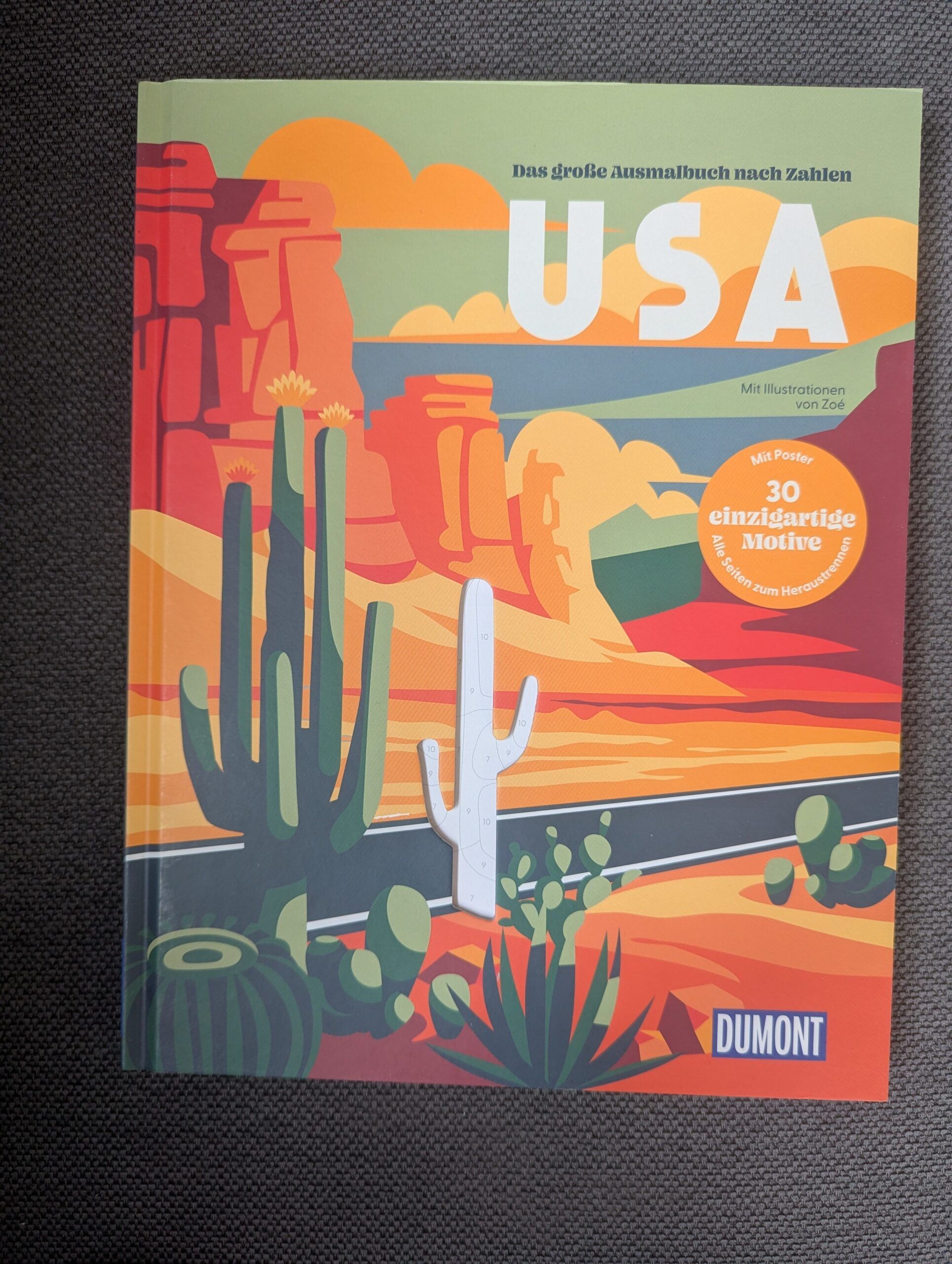 Das große Ausmalbuch nach Zahlen USA von Zoé aus dem DuMont-Verlag